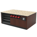 Coffee / Beverage Prep Island: 83.5"L x 60"D