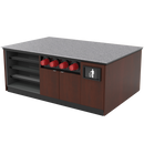 Coffee / Beverage Prep Island: 83.5"L x 60"D