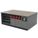 Coffee / Beverage Prep Island: 83.5"L x 60"D