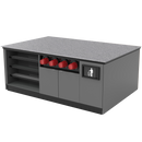 Coffee / Beverage Prep Island: 83.5"L x 60"D