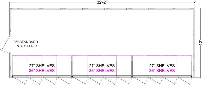 12 door online walk in cooler