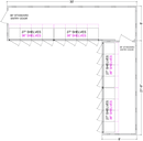 16 Glass Door L-Shaped Walk-In Cooler with Shelving (Two 8-Door Walk Ins), Choice of Refrigeration, Left Entry