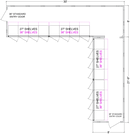 16 Glass Door L-Shaped Walk-In Cooler with Shelving (Two 8-Door Walk Ins), Choice of Refrigeration, Left & Right Entry