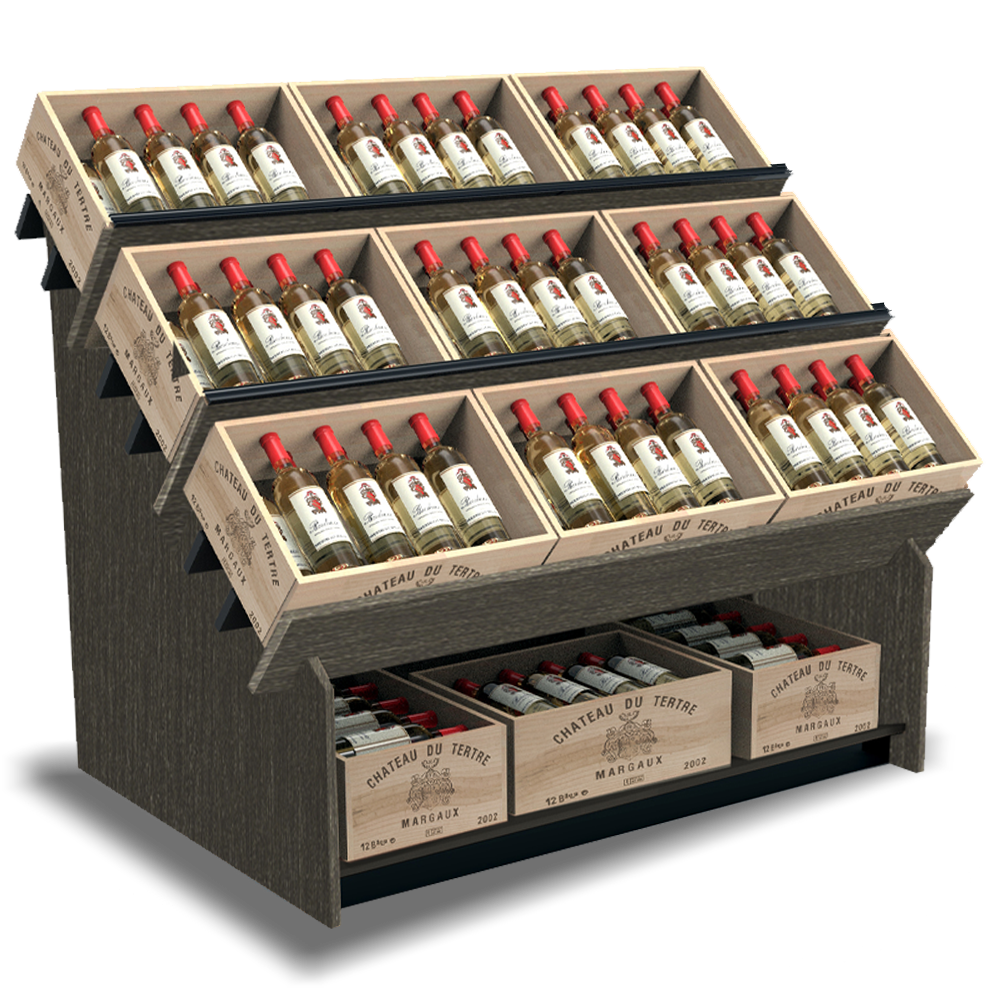 Wine Crate Display Fixture Wine Rack - Main Image