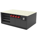Coffee / Beverage Prep Island: 83.5"L x 60"D - Modern Store Equipment