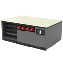 Coffee / Beverage Prep Island: 83.5"L x 60"D - Modern Store Equipment
