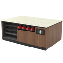 Coffee / Beverage Prep Island: 83.5"L x 60"D - Modern Store Equipment