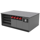 Coffee / Beverage Prep Island: 83.5"L x 60"D - Modern Store Equipment