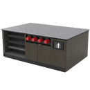 Coffee / Beverage Prep Island: 83.5"L x 60"D - Modern Store Equipment