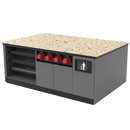 Coffee / Beverage Prep Island: 83.5"L x 60"D - Modern Store Equipment