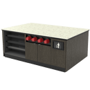 Coffee / Beverage Prep Island: 83.5"L x 60"D - Modern Store Equipment