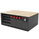 Coffee / Beverage Prep Island: 83.5"L x 60"D - Modern Store Equipment