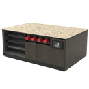 Coffee / Beverage Prep Island: 83.5"L x 60"D - Modern Store Equipment