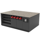 Coffee / Beverage Prep Island: 83.5"L x 60"D - Modern Store Equipment
