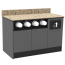 Coffee / Beverage Prep Wall Station: 51.5"L x 30"D - Modern Store Equipment
