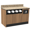 Coffee / Beverage Prep Wall Station: 51.5"L x 30"D - Modern Store Equipment