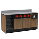 Coffee / Beverage Prep Wall Station: 67.5"L x 30"D - Modern Store Equipment