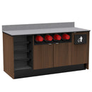 Coffee / Beverage Prep Wall Station: 67.5"L x 30"D - Modern Store Equipment