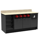 Coffee / Beverage Prep Wall Station: 67.5"L x 30"D - Modern Store Equipment