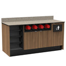 Coffee / Beverage Prep Wall Station: 67.5"L x 30"D - Modern Store Equipment