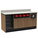 Coffee / Beverage Prep Wall Station: 67.5"L x 30"D - Modern Store Equipment