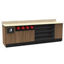 Coffee / Beverage Prep Wall Station • Cup Dispenser: 99.5"W x 30"D x 34"H - Modern Store Equipment