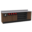 Coffee / Beverage Prep Wall Station • Cup Dispenser: 99.5"W x 30"D x 34"H - Modern Store Equipment