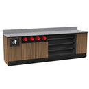 Coffee / Beverage Prep Wall Station • Cup Dispenser: 99.5"W x 30"D x 34"H - Modern Store Equipment