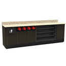Coffee / Beverage Prep Wall Station • Cup Dispenser: 99.5"W x 30"D x 34"H - Modern Store Equipment