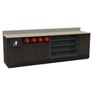 Coffee / Beverage Prep Wall Station • Cup Dispenser: 99.5"W x 30"D x 34"H - Modern Store Equipment