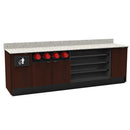 Coffee / Beverage Prep Wall Station • Cup Dispenser: 99.5"W x 30"D x 34"H - Modern Store Equipment