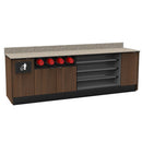 Coffee / Beverage Prep Wall Station • Cup Dispenser: 99.5"W x 30"D x 34"H - Modern Store Equipment