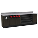 Coffee / Beverage Prep Wall Station • Cup Dispenser: 99.5"W x 30"D x 34"H - Modern Store Equipment