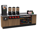 Coffee / Beverage Prep Wall Station • Cup Dispenser: 99.5"W x 30"D x 34"H - Modern Store Equipment