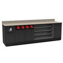 Coffee / Beverage Prep Wall Station • Cup Dispenser: 99.5"W x 30"D x 34"H - Modern Store Equipment