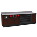 Coffee / Beverage Prep Wall Station • Cup Dispenser: 99.5"W x 30"D x 34"H - Modern Store Equipment