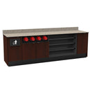 Coffee / Beverage Prep Wall Station • Cup Dispenser: 99.5"W x 30"D x 34"H - Modern Store Equipment