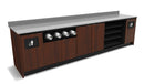Coffee / Beverage Prep Wall Station • Display & Cup Dispensing: 131.5"L x 30"D - Modern Store Equipment