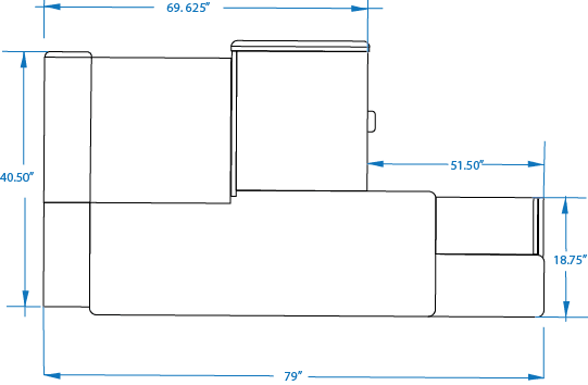 Compact Checkout with 3-Sided Merchandising