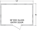 Glass Door Storage Cooler / Beer Cave 12'L x 8'D - Modern Store Equipment