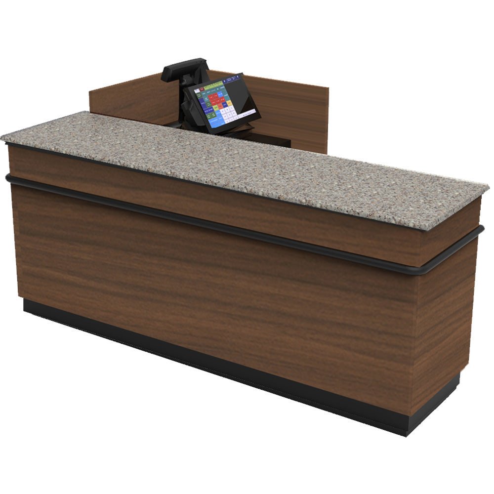 L-Shaped Checkout Counter • Right or Left Side Register • 71.5