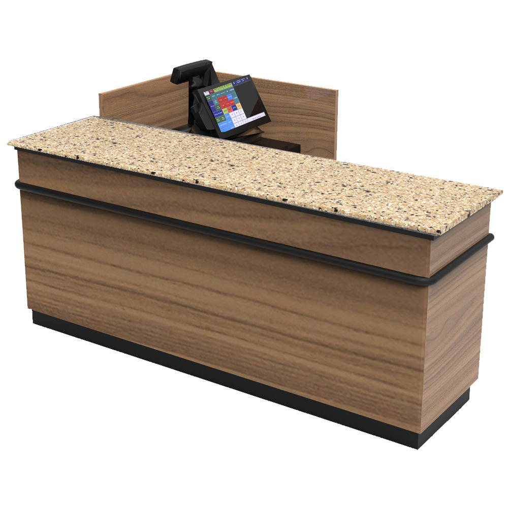 L-Shaped Checkout Counter • Right or Left Side Register • 71.5