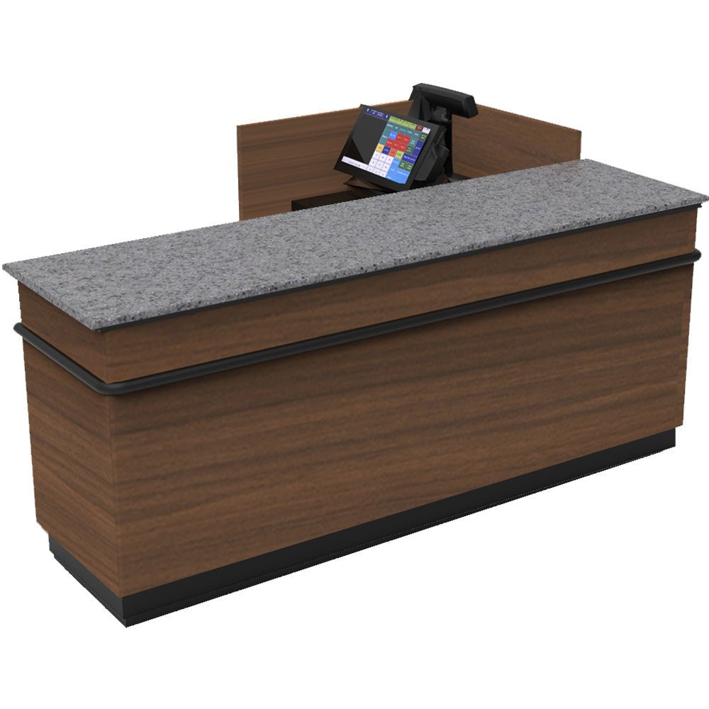 L-Shaped Checkout Counter • Right or Left Side Register • 71.5
