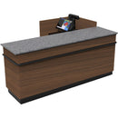 L-Shaped Checkout Counter • Right or Left Side Register • 71.5"W x 44"D x 34.5"H - Modern Store Equipment