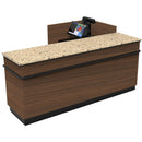 L-Shaped Checkout Counter • Right or Left Side Register • 71.5"W x 44"D x 34.5"H - Modern Store Equipment