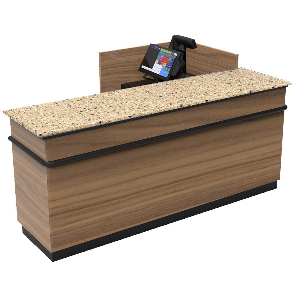 L-Shaped Checkout Counter • Right or Left Side Register • 71.5