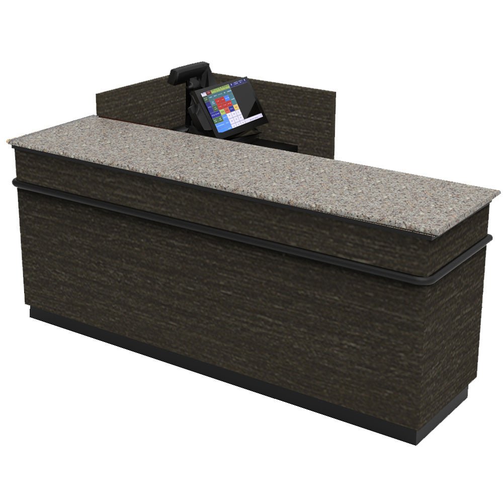 L-Shaped Checkout Counter • Right or Left Side Register • 71.5