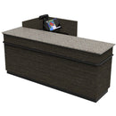 L-Shaped Checkout Counter • Right or Left Side Register • 71.5"W x 44"D x 34.5"H - Modern Store Equipment