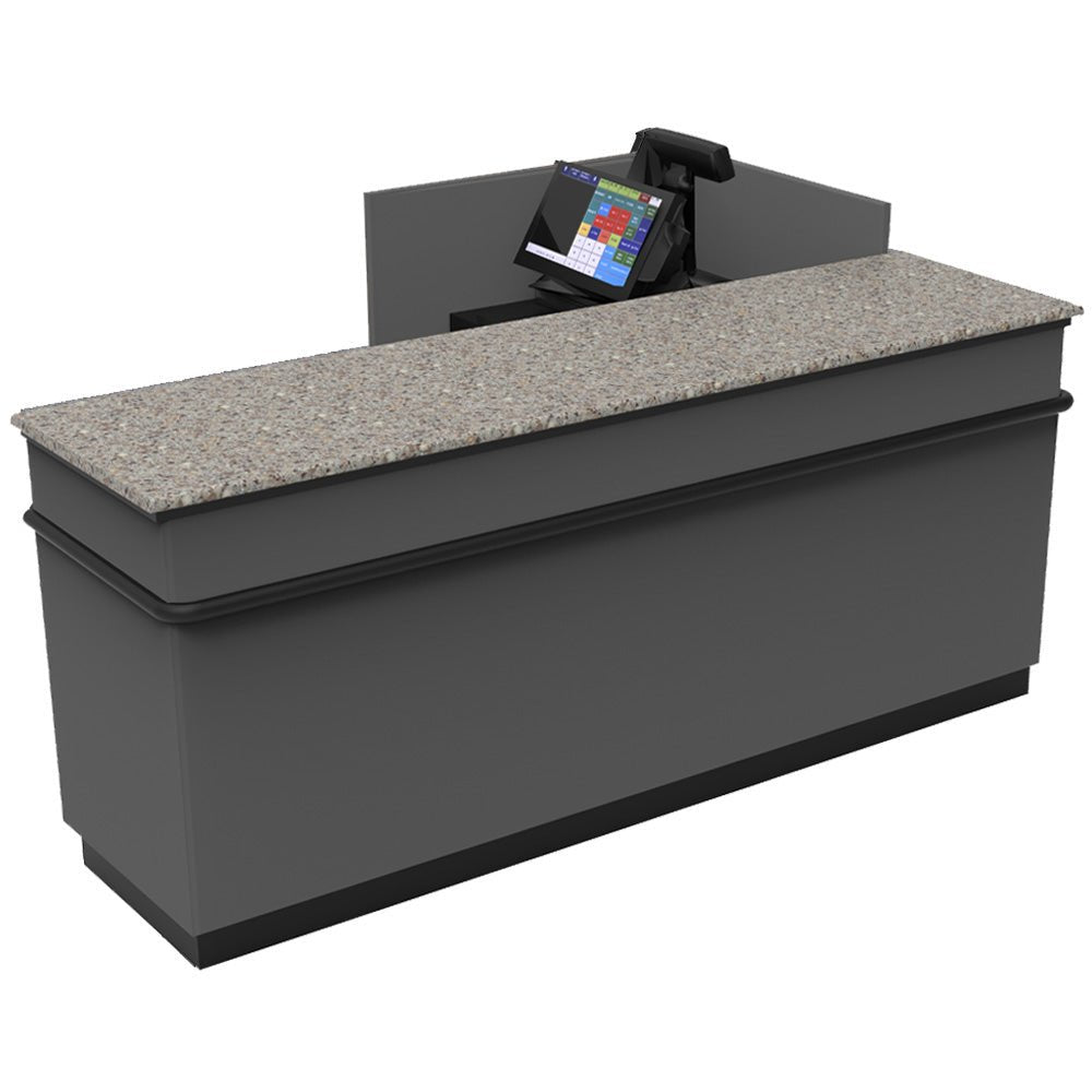L-Shaped Checkout Counter • Right or Left Side Register • 71.5