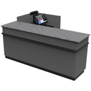 L-Shaped Checkout Counter • Right or Left Side Register • 71.5"W x 44"D x 34.5"H - Modern Store Equipment